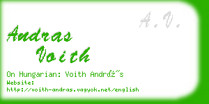 andras voith business card